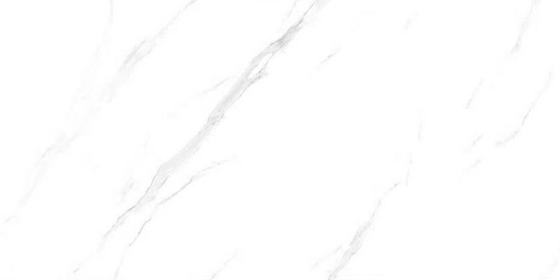 Akropolis polished porcelain tile with a white and grey marble design, for floors and walls. In a 30x60" size.
