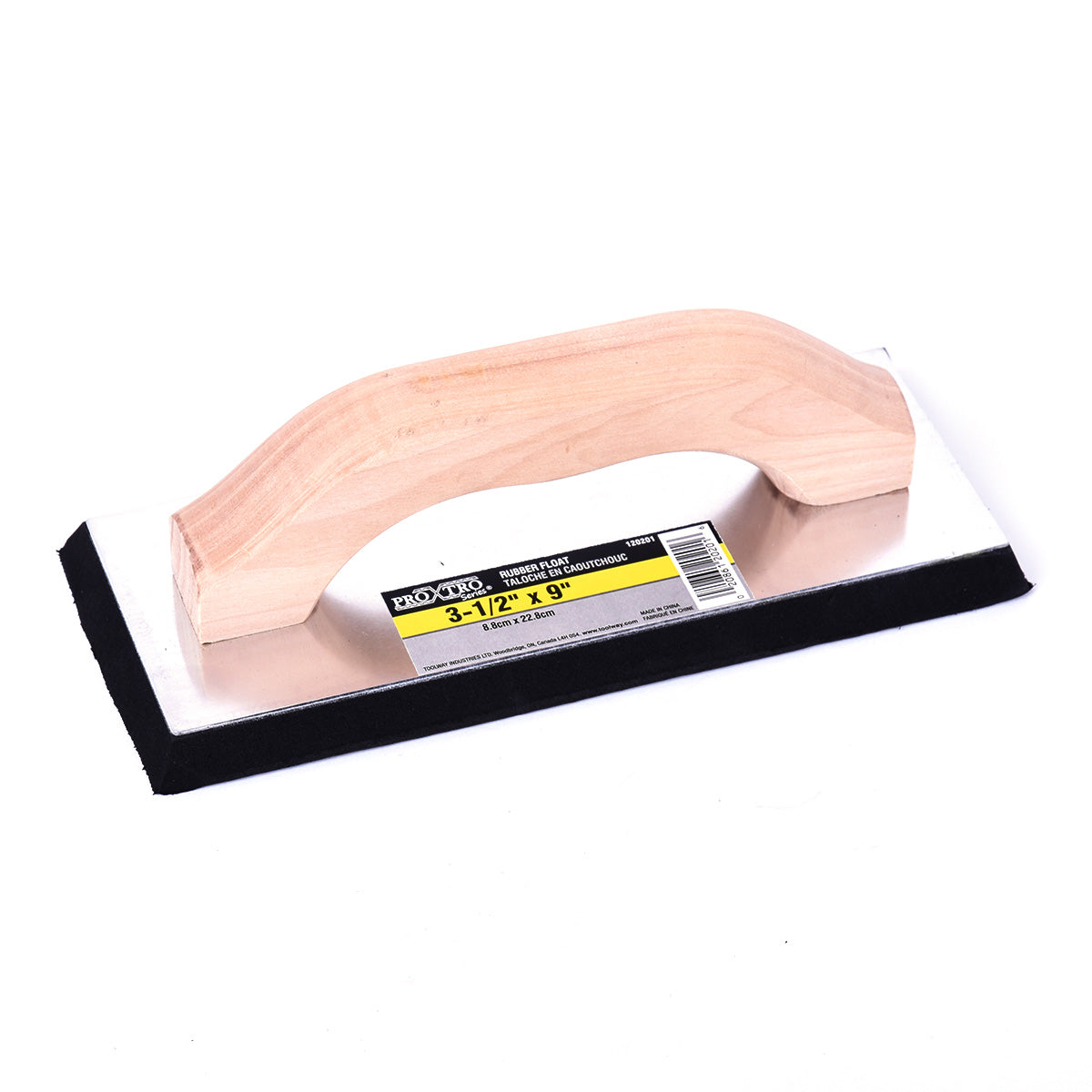 Economy grade black rubber float for use with sanded, unsanded, and fine aggregate grout installations.