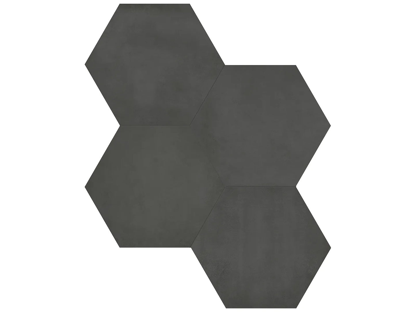 Form Graphite hexagon in a black/charcoal colour. In a 7" hexagon size.