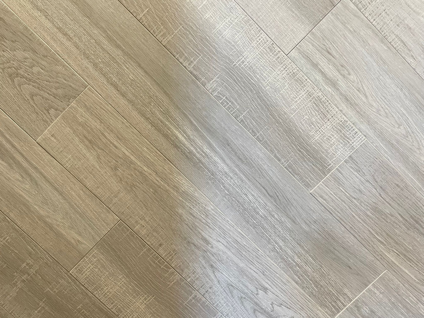 Loft Escape matte porcelain tile with a beige wood design, for floors and walls. In a 6x36" size.