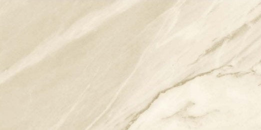 Morocco Fawn Beige polished porcelain tile with a beige marble style, for floors and walls. In a 12x24" size.