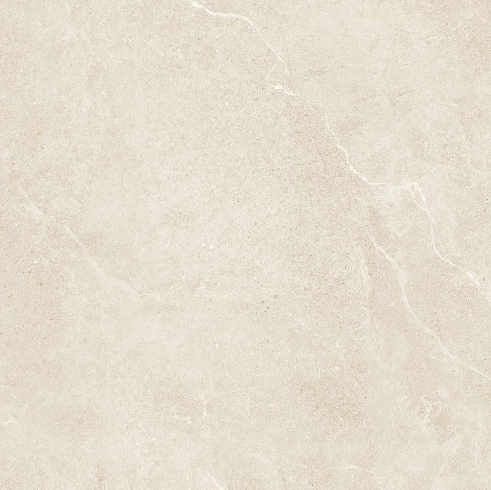 Nordic Beige matte porcelain tile with a light beige/cream stone look, for floors and walls. In a 24x24" size.