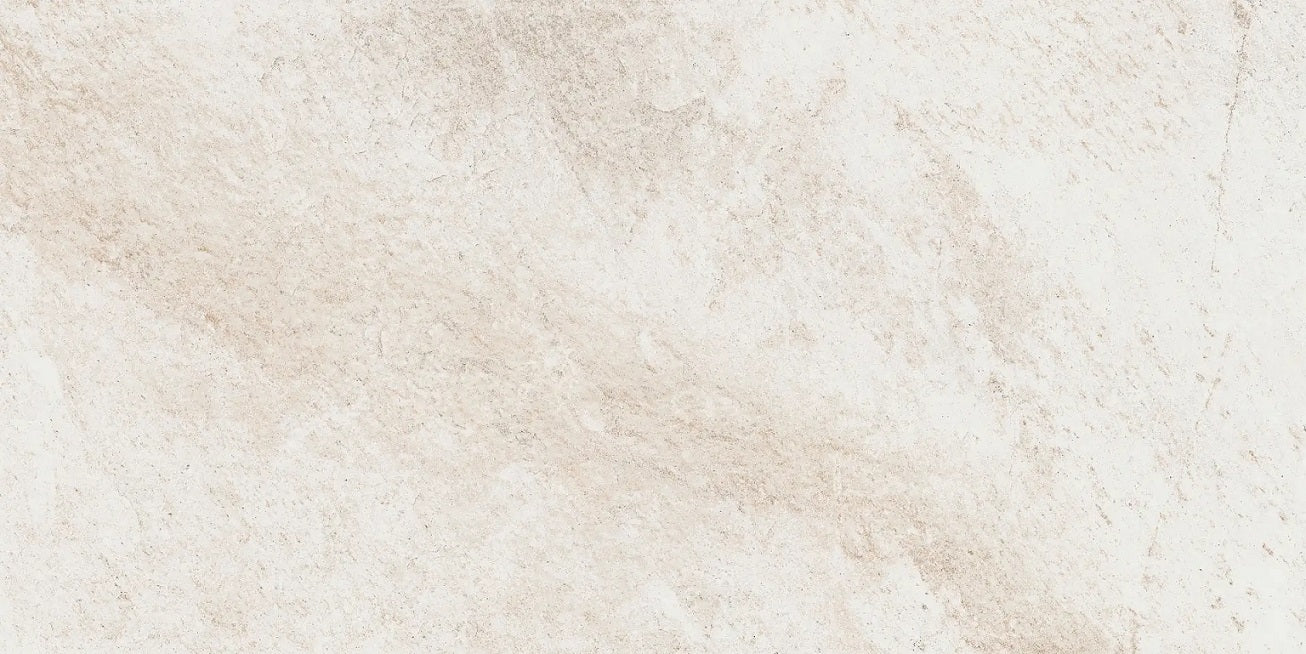Rocking White matte porcelain tile with a stone design, for floors and walls. Made in Italy, in a 8x16" size.