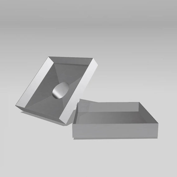 Stainless Steel square shower drain with a tile insert, in a matte brushed nickel colour.