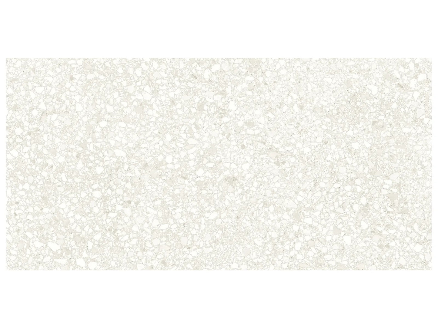 Station Ivory matte porcelain tile with a cream/beige terrazzo pebble style. In a 12x24" size.