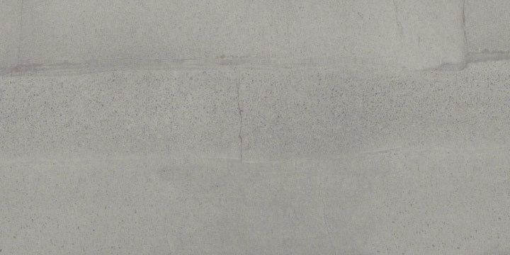 Stone Collection Light Grey stone look matte porcelain tile for floor and wall made in Italy. 12x24" size.