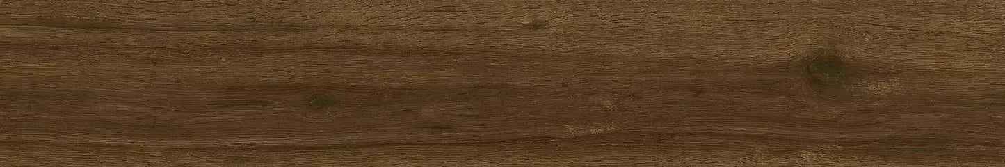 Travekheart Brown matte porcelain tile with a wood design, for floors and walls. Made in Italy, in a 6x36" size.