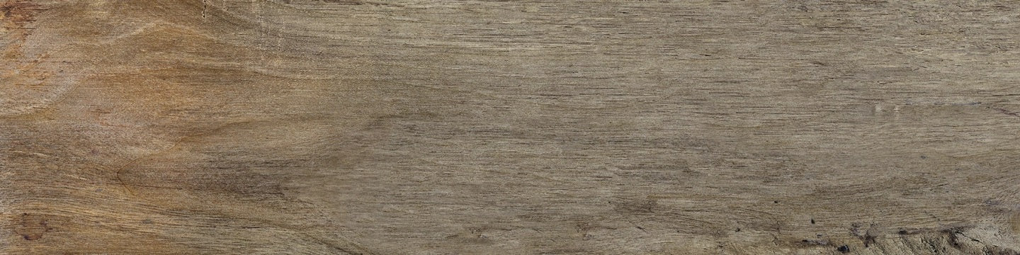 Vintage Marrone matte porcelain tile with a brown wood design, for floors and walls. Made in Italy, in a 8x48" size.