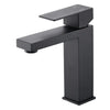 Model 68 bathroom vanity single hole faucet in a brushed black colour.