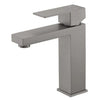 Model 10 bathroom vanity single hole faucet in a brushed nickel colour.