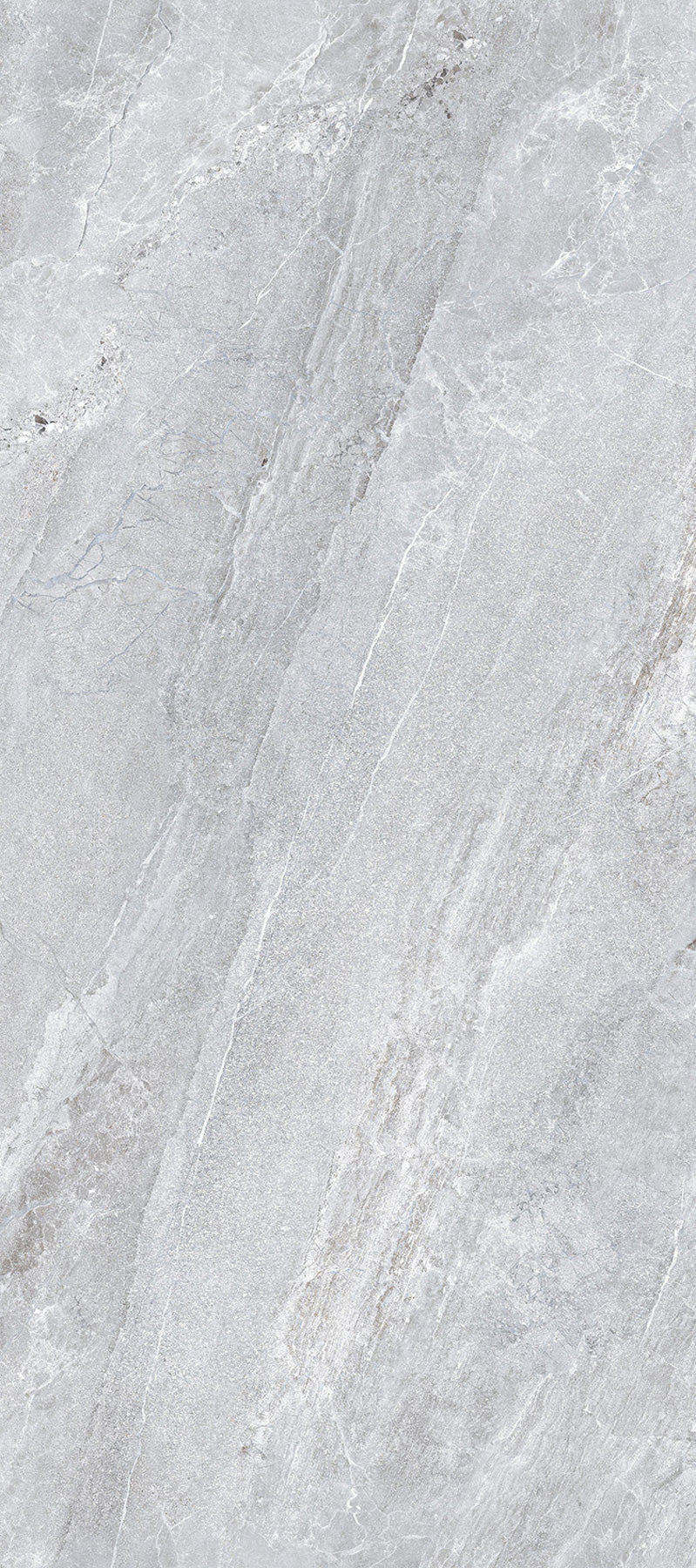 Agathos Grey matte porcelain tile with a stone design, for floors and walls. Made in Italy, in a 12x24" size.