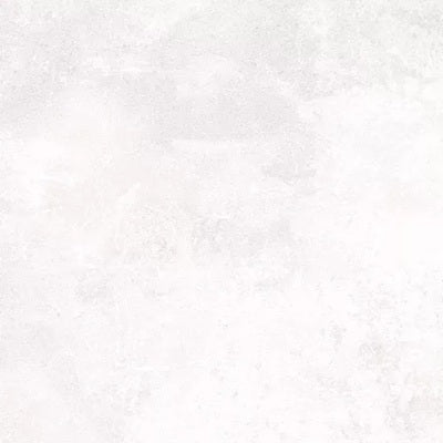 Ain Blanco matte porcelain tile with a white cement design for interior and exterior floors and walls. In a 24x24" size.