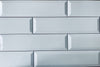 Biselado Gris grey glossy ceramic subway tile with a beveled edge, for walls. Made in Spain, in a 3x12" size.