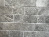 Bistrot matte porcelain tile with a grey design, for floors and walls. Made in Italy, in a 3x11" brick size.