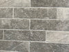 Bistrot matte porcelain tile with a taupe design, for floors and walls. Made in Italy, in a 3x11" brick size.