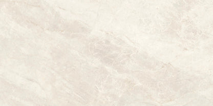 Caesars Beige polished porcelain tile with a beige quartzite design, for floors and walls. In a 24x48" size.