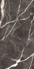 Calacatta Cenerino polished porcelain black marble design tile, for floors and walls. Made in Italy, in a 24x48" size.