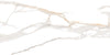 Calcutta Gold polished/matte porcelain tile with a white marble design, for floors and walls. In a 12x24" size.