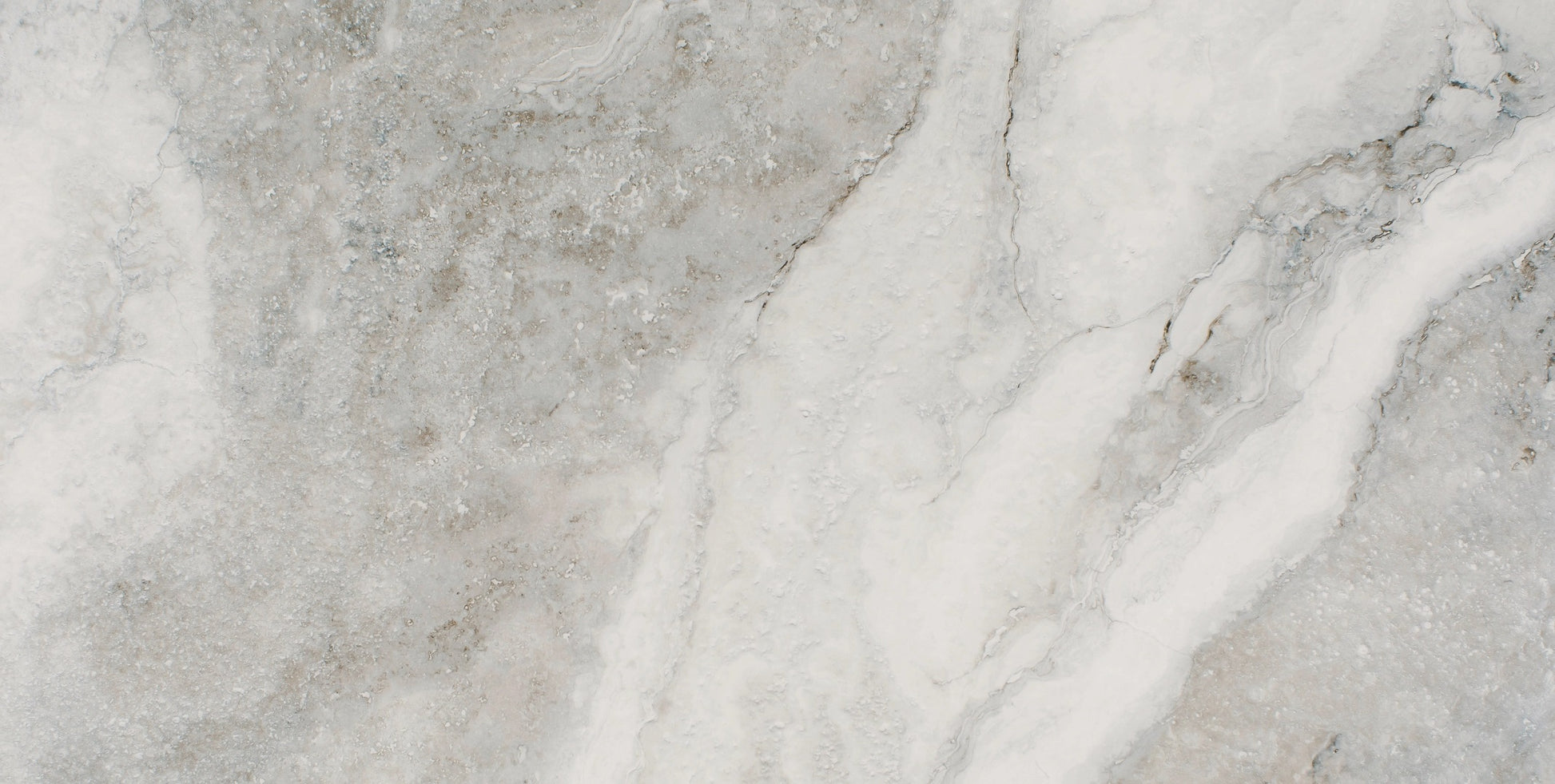 Caracalla Antracita porcelain tile with a travertine design, for floors and walls. Made in Spain, in a 24x48" size.