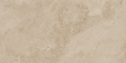 Cipriani Beige matte porcelain tile with a stone/cement design, for floors and walls. Made in Spain, in a 12x24" size.
