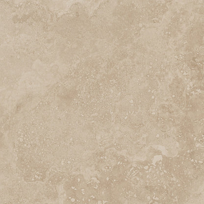 Cipriani Beige matte porcelain tile with a stone/cement design, for floors and walls. Made in Spain, in a 24x24" size.