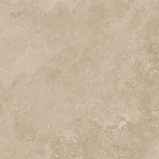 Cipriani Beige matte porcelain tile with a stone/cement design, for floors and walls. Made in Spain, in a 24x24" size.