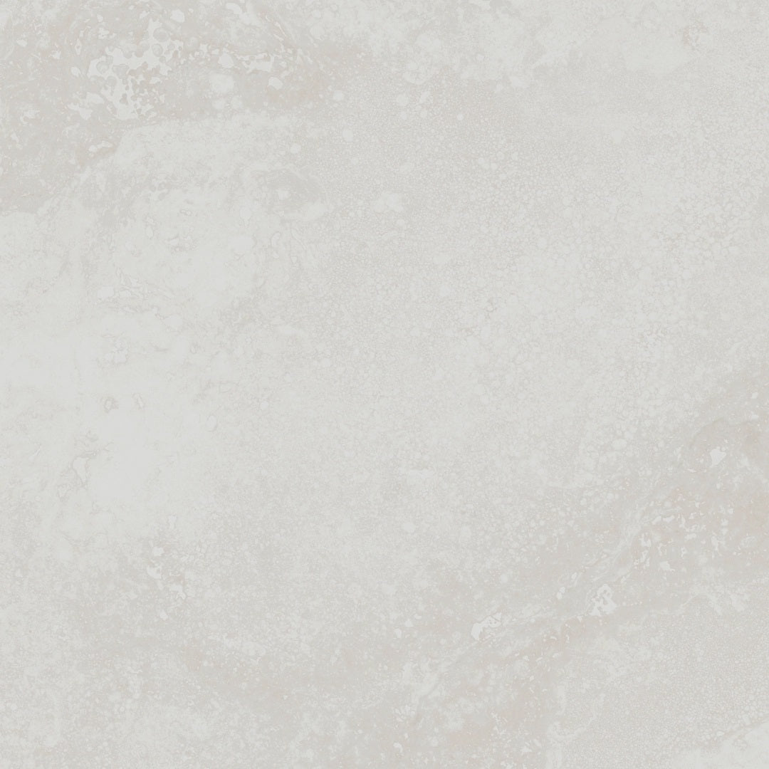 Cipriani Blanco matte porcelain tile with a white stone/cement design, for floors and walls. In a 24x24" size.