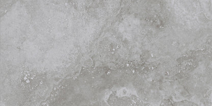 Cipriani Gris matte porcelain tile with a grey stone/cement design, for floors and walls. In a 12x24" size.