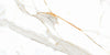 Crystal Gold Statuario polished porcelain tile with a white/gold marble design, for floors and walls. In a 24x48" size.