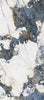 Crystal Sea polished porcelain tile with a white and blue marble design, for floors and walls. Made in Italy, in a 24x48" size.