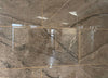 Delta Mocha polished porcelain tile with a brown marble style, for floors and walls. In a 12x24" size.