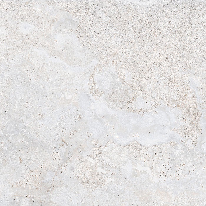 Dolomia White matte porcelain tile with a stone design, for floors and walls. Made in Italy, in a 48x48" size.