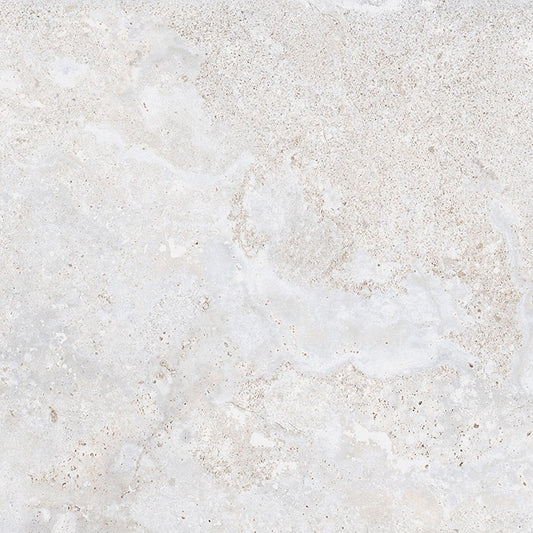 Dolomia White matte porcelain tile with a stone design, for floors and walls. Made in Italy, in a 48x48" size.