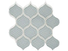 Element Cloud glass mosaic with a blue colour. In an arabesque lamp mosaic shape.