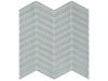 Element Cloud glass mosaic with a blue colour. In a chevron mosaic shape.