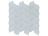 Element Skylight glass mosaic with a light blue colour. In a petal mosaic shape.