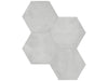 Form Ice hexagon in a light grey colour. In a 7" hexagon size.