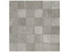 Industria Chromium matte porcelain tile with a dark grey cement stone style. In a 2x2" mosaic size.