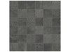 Industria Graphite matte porcelain tile with a charcoal black cement stone style. In a 2x2" mosaic size.