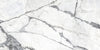 Invisible White glossy porcelain tile with a marble design, for floors and walls. Made in Spain, in a 24x48" size.