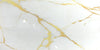 Klondike Gold polished porcelain tile with a white and gold marble design, for floors and walls. In a 24x48" size.