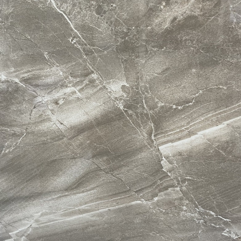 Lazio Beige polished porcelain tile with a stone design, for floors and walls. In a 24x24" size.