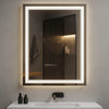 LED front lit mirror in a 30x36" size, for bathroom and vanity walls.