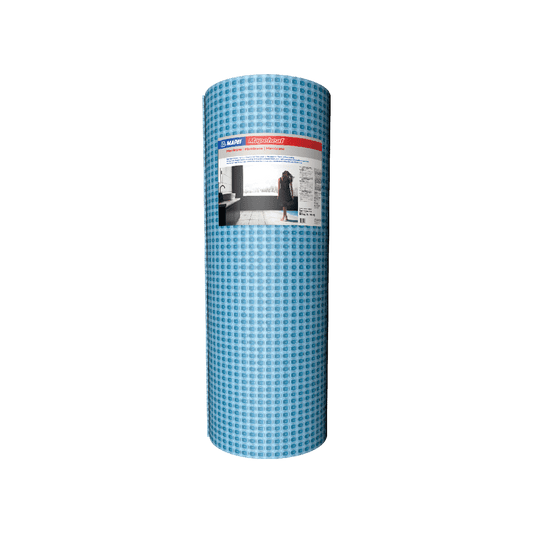 Mapei Mapeheat uncoupling membrane for use with heated floor cables, in a 161 square foot roll.