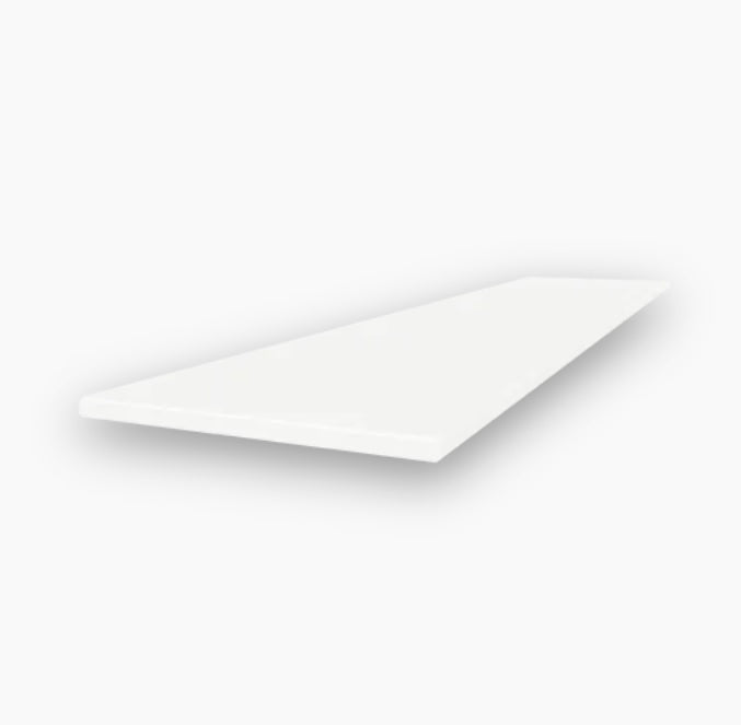 Marmiline Snow Quartz shower bench in a 3D isometric view. In a 18x47" size.