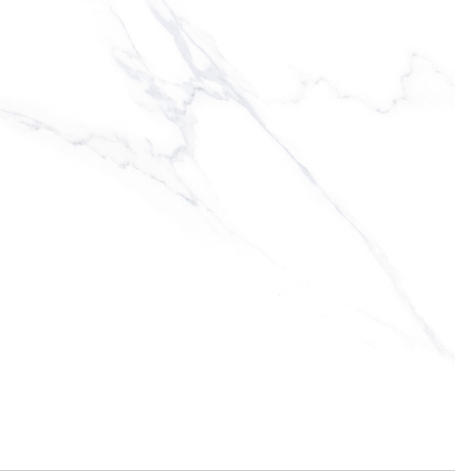 Marmo Danica polished porcelain tile in a white and soft grey marble style, for floors and walls. In a 24x24" size.
