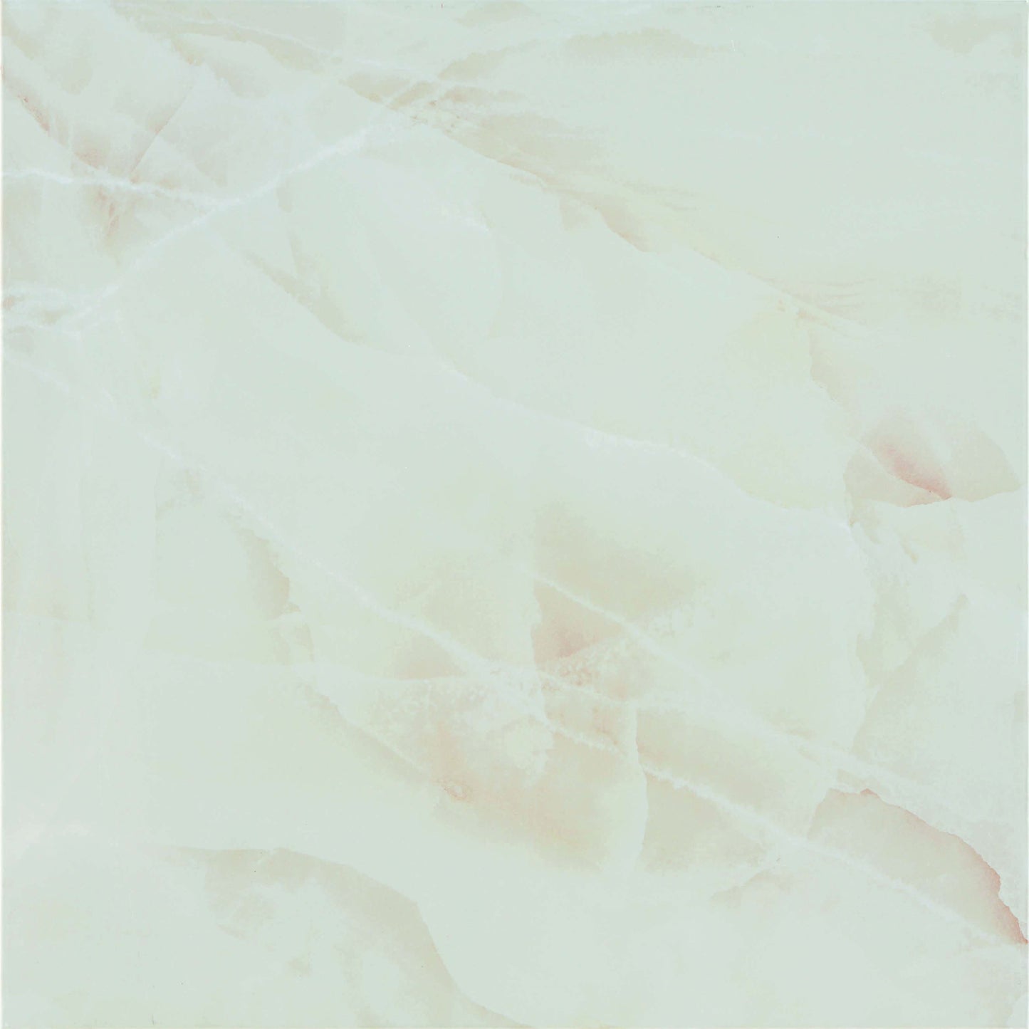 Igno glossy porcelain tile with a beige onyx design, for floors and walls. Made in Spain, in a 24x24" size.