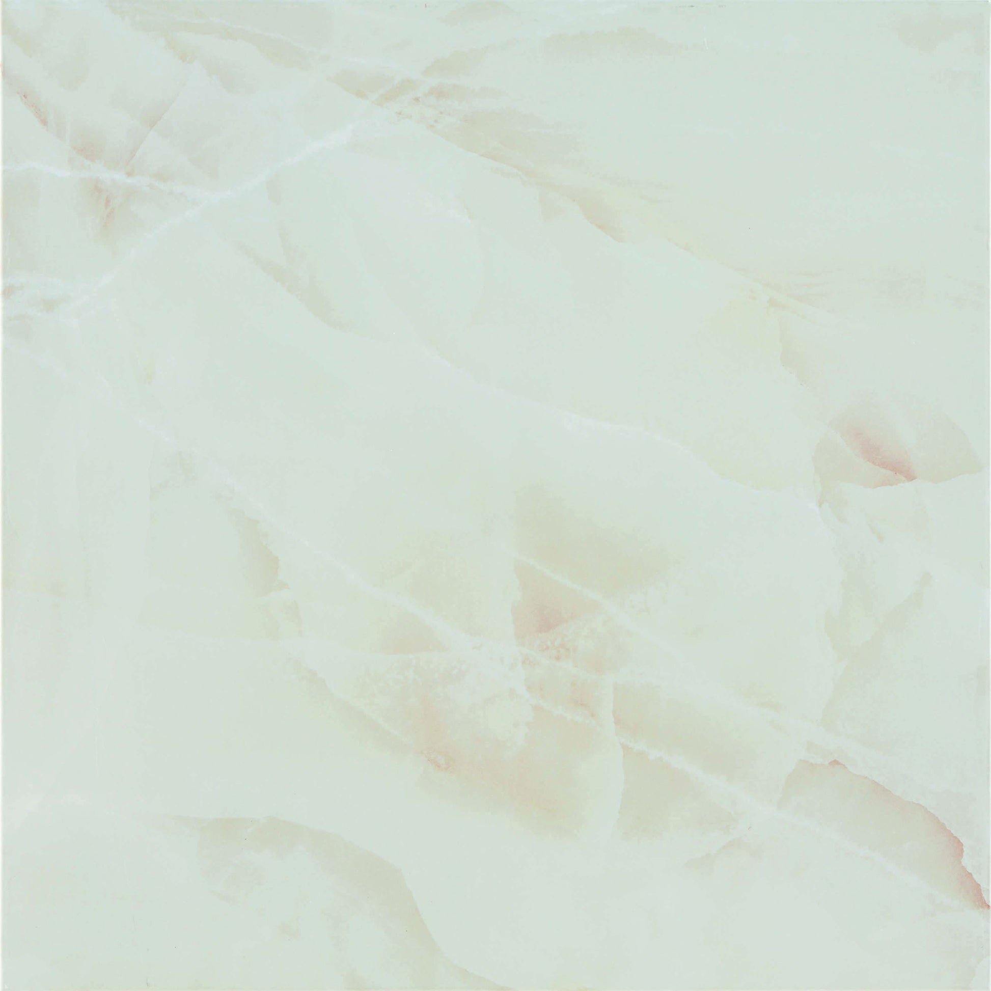 Igno glossy porcelain tile with a beige onyx design, for floors and walls. Made in Spain, in a 24x24" size.