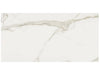 Mayfair Calacatta Oro porcelain tile with a white and gold marble style, for floors and walls. In  a 24x48" size.