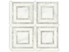Mayfair Volakas Grigio porcelain tile with a white and grey marble style, for floors and walls. In a piazza mosaic.